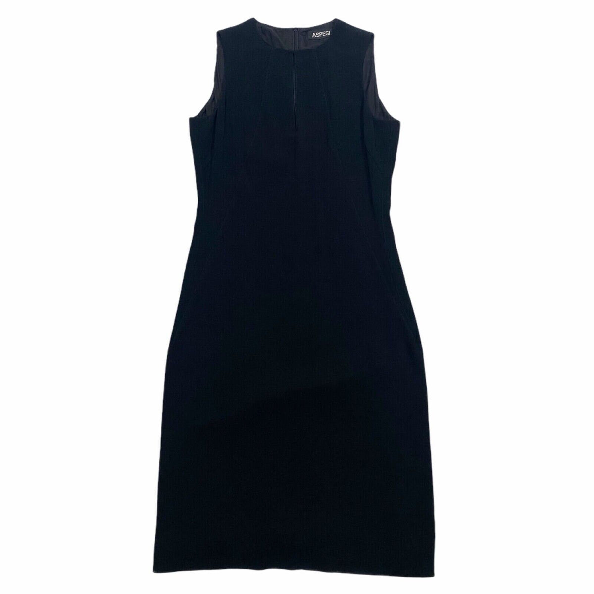 Alberto Aspesi Sleeveless Shift Dress Vintage High End Luxury Designer Black Graphic Tee – Warm & Stylish · Perfect For Daily Wear