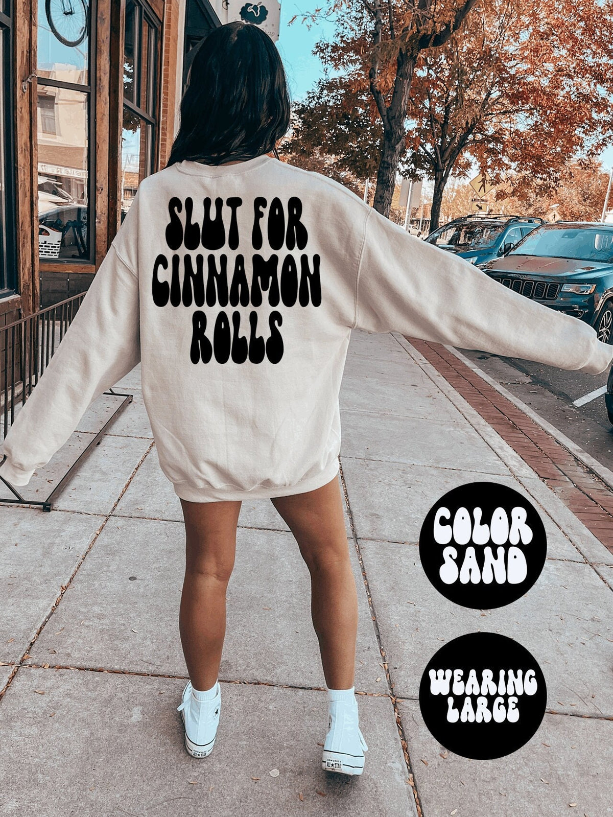 Cinnamon Rolls BACK PRINT Sweatshirt Gifts Crewneck Funny Sweater Shirt Jumper Men Women Him Her Sweatshirt – Bold Style · Great Gift For Fans