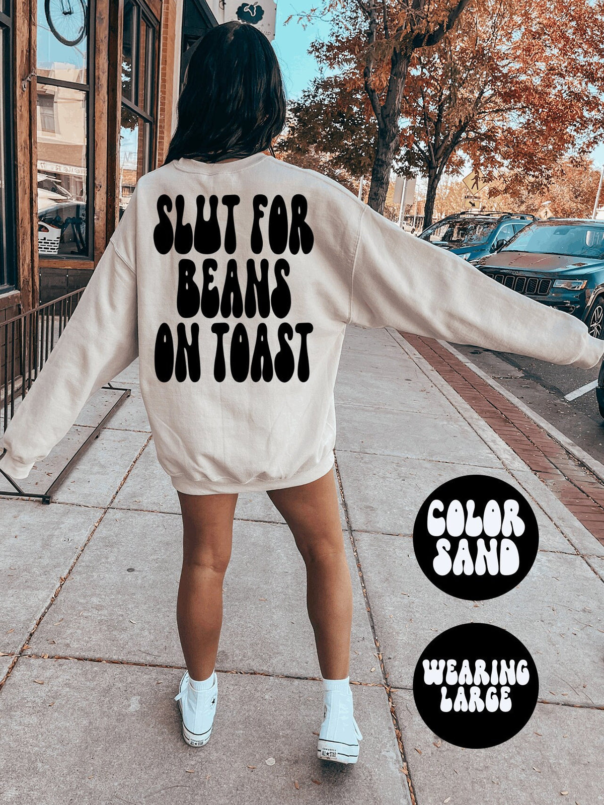 Beans on Toast BACK PRINT Sweatshirt Gifts Crewneck Funny Sweater Shirt Jumper Men Women Him Her Sweatshirt – Easygoing Wear · Trending Graphic Apparel