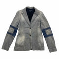 C39N39C CoSTUME NATIONAL Women39s Denim Blazer Jacket Vintage Designer Jeans Grey Graphic Tee – Aesthetic Look · Perfect For Daily Wear