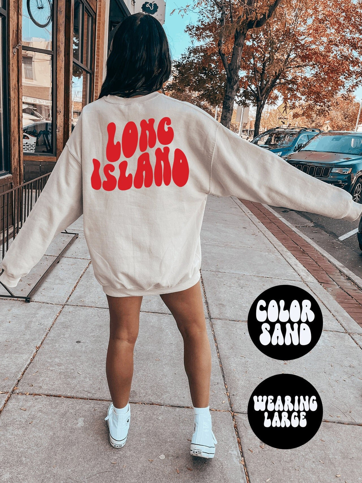 Long Island New York BACK PRINT Sweatshirt Gifts Crewneck Funny Sweater Shirt Jumper Men Women Him Her Sweatshirt – Premium Graphic · Trending Graphic Apparel