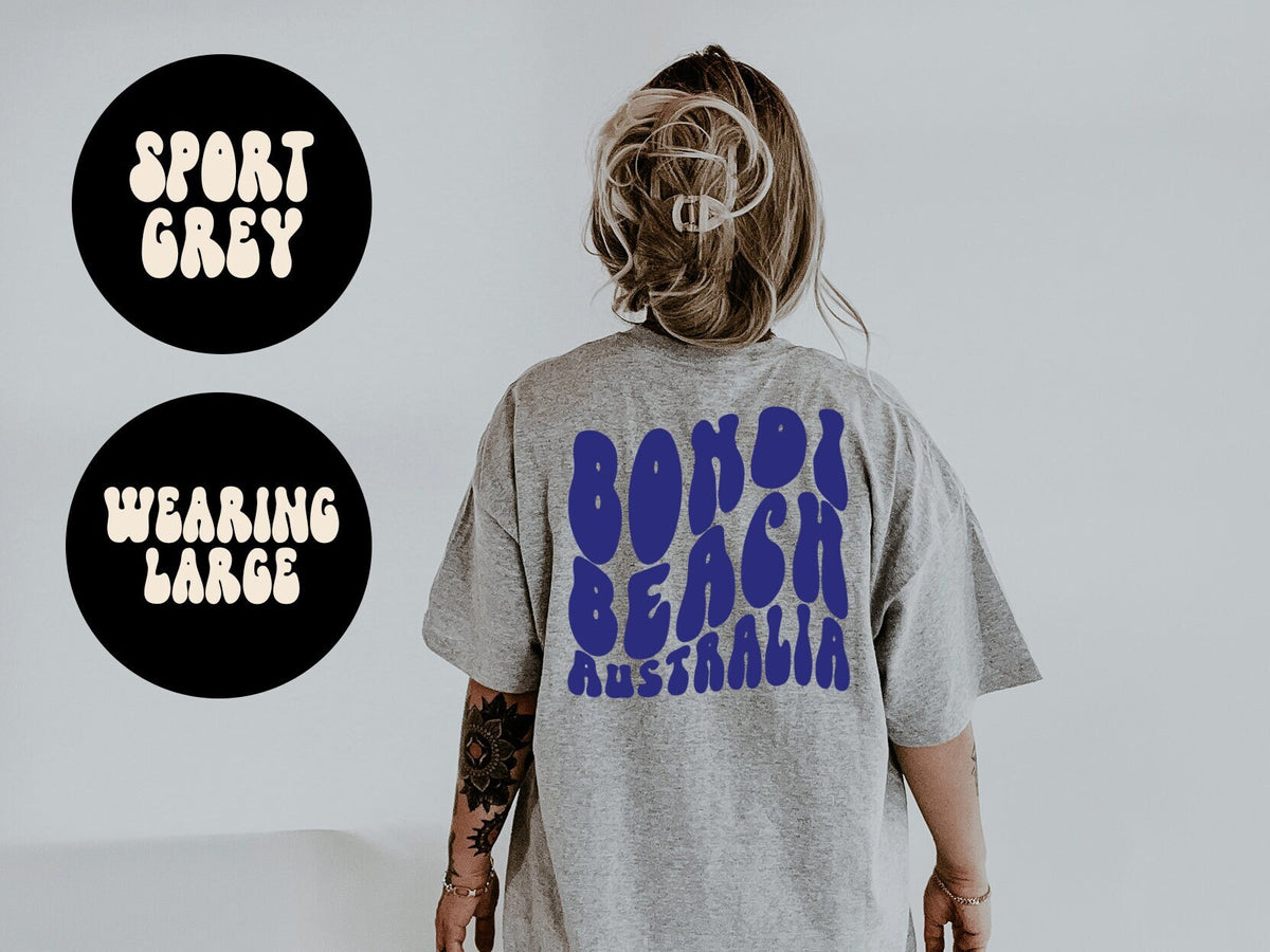 Bondi Beach Australia BACK PRINT Shirt Gifts Tshirt Tees TShirt Unisex Funny Graphic Tee – Soft Feel · Great Gift For Fans