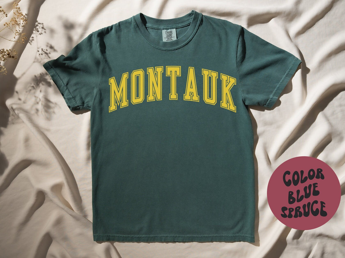Montauk New York Shirt Gifts COMFORT COLORS Tshirt Crew Neck Tee Crewneck Short Sleeve Men Women Unisex Graphic Tee – Premium Graphic · High-Quality Print