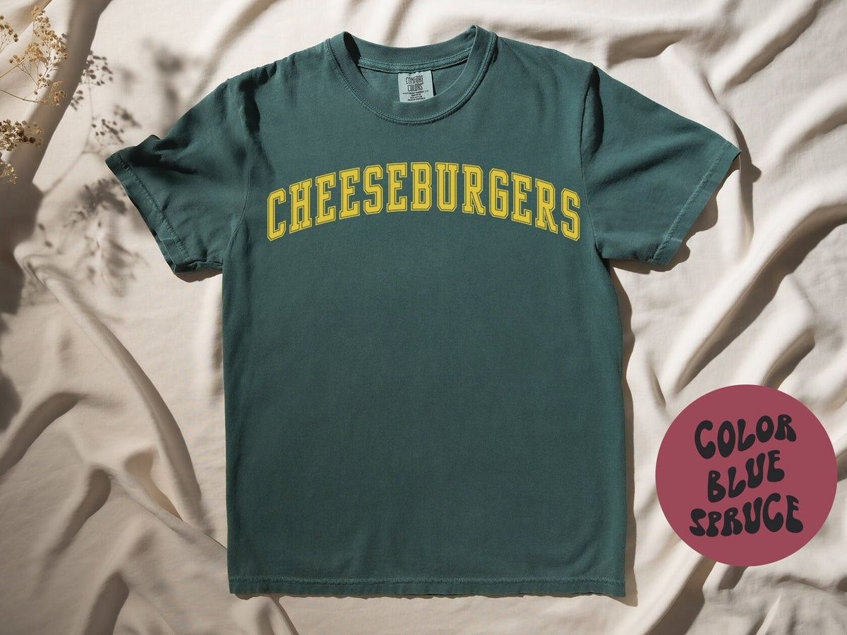 Cheeseburger Shirt Gifts COMFORT COLORS Tshirt Crew Neck Tee Crewneck Short Sleeve Men Women Unisex Graphic Tee – Bold Style · Perfect For Daily Wear
