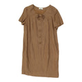 Carisma Womens Brown Linen Short Sleeve Button Up Dress Vintage High End VTG Graphic Tee – Feel-Good Design · High-Quality Print