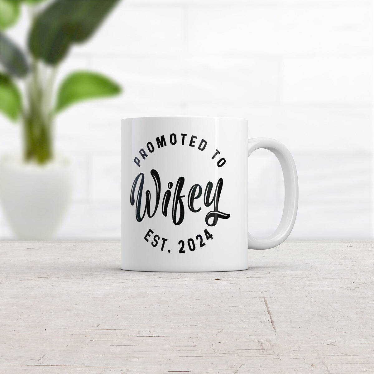 Funny Wife Coffee Mug Bride Gifts Funny Work Mug Mothers Day Mug Coffee Mug For Wife Promoted to Wifey Est 2024 Wedding Gifts Graphic Tee – Soft Feel · Perfect For Daily Wear