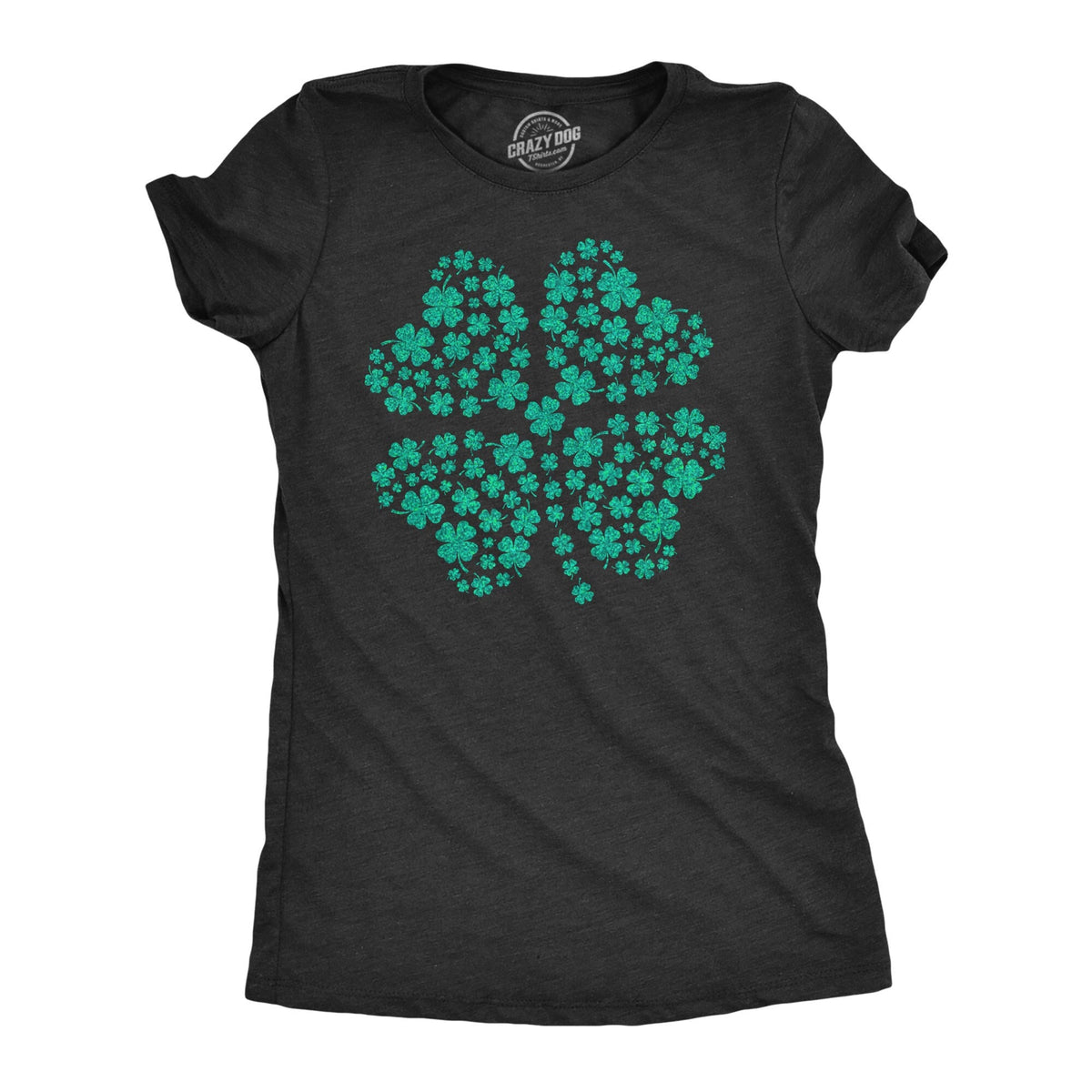 Glitter Clover Heart GLITTER Shamrock Shirt Women Shenanigan Shirt Lucky Green Irish shirt Luck Of The Irish Ireland Clover Shirt Graphic Tee – Aesthetic Look · Perfect For Daily Wear