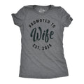 Promoted To Wife Est 2024 Just Married Shirt Women Wife Gifts Bridal Holiday Honeymoon Shirt For Bride Joke Quote Marriage Shirt Girls Graphic Tee – Aesthetic Look · Perfect For Daily Wear