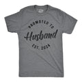 Just Married Shirt Men Promoted to Husband EST 2024 New Husband Honeymoon Shirt For Hubby Joke Quote Marriage Shirt Guys New Husband Graphic Tee – Fan Favorite · Top Pick For Any Outfit