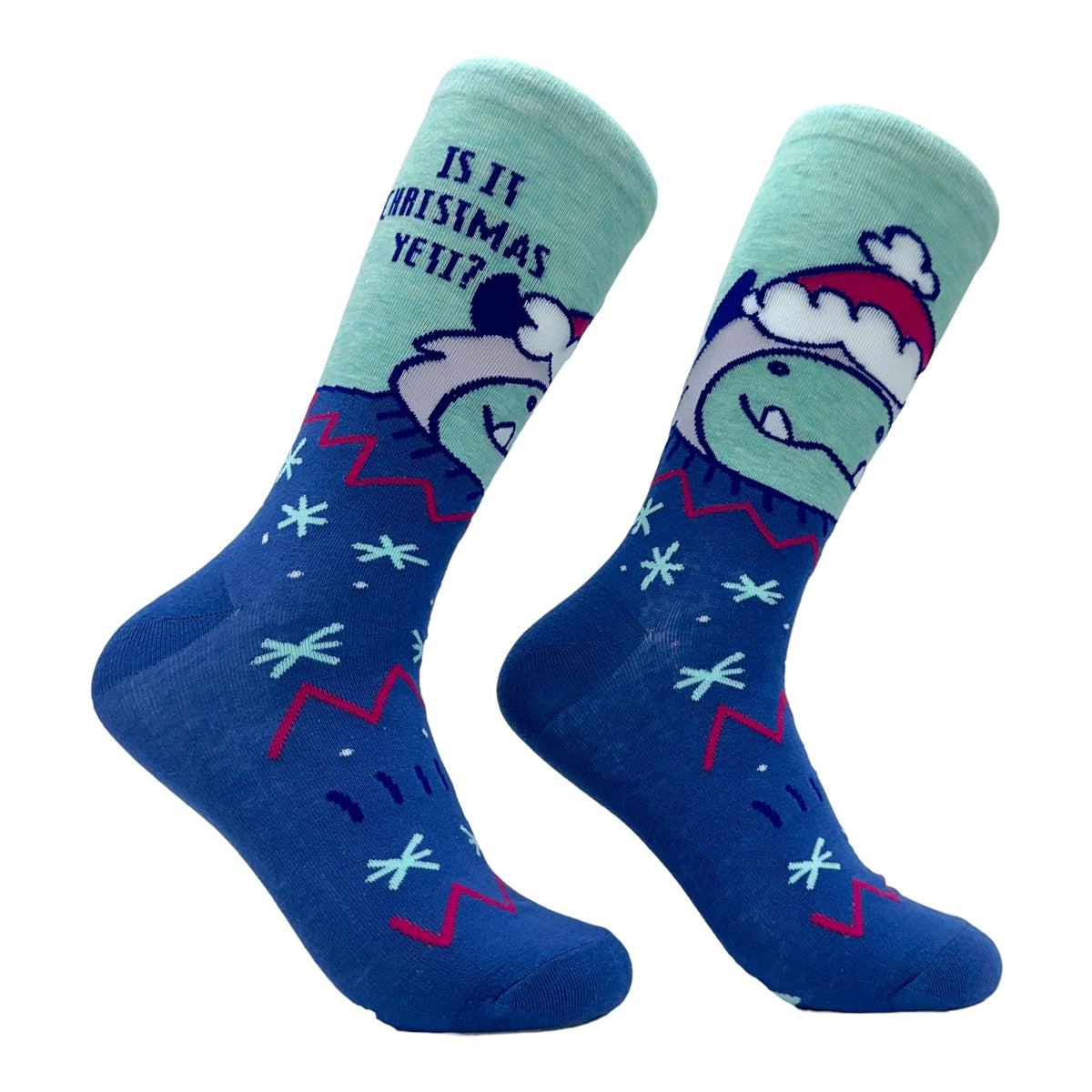 Christmas Socks Punny Socks Womens Socks Festive Winter SocksIs It Christmas Yet Is It Christmas Yeti Yeti Socks Abominable Snowman Graphic Tee – Easygoing Wear · Trending Graphic Apparel