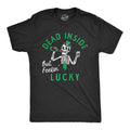 Dead Inside But Feelin39 Lucky Shirt Men Skeleton Shirt St Patricks39s Day Shirt Funny St Pattys Day Shirt Funny Shirts Dead Inside Graphic Tee – Easygoing Wear · Perfect For Daily Wear
