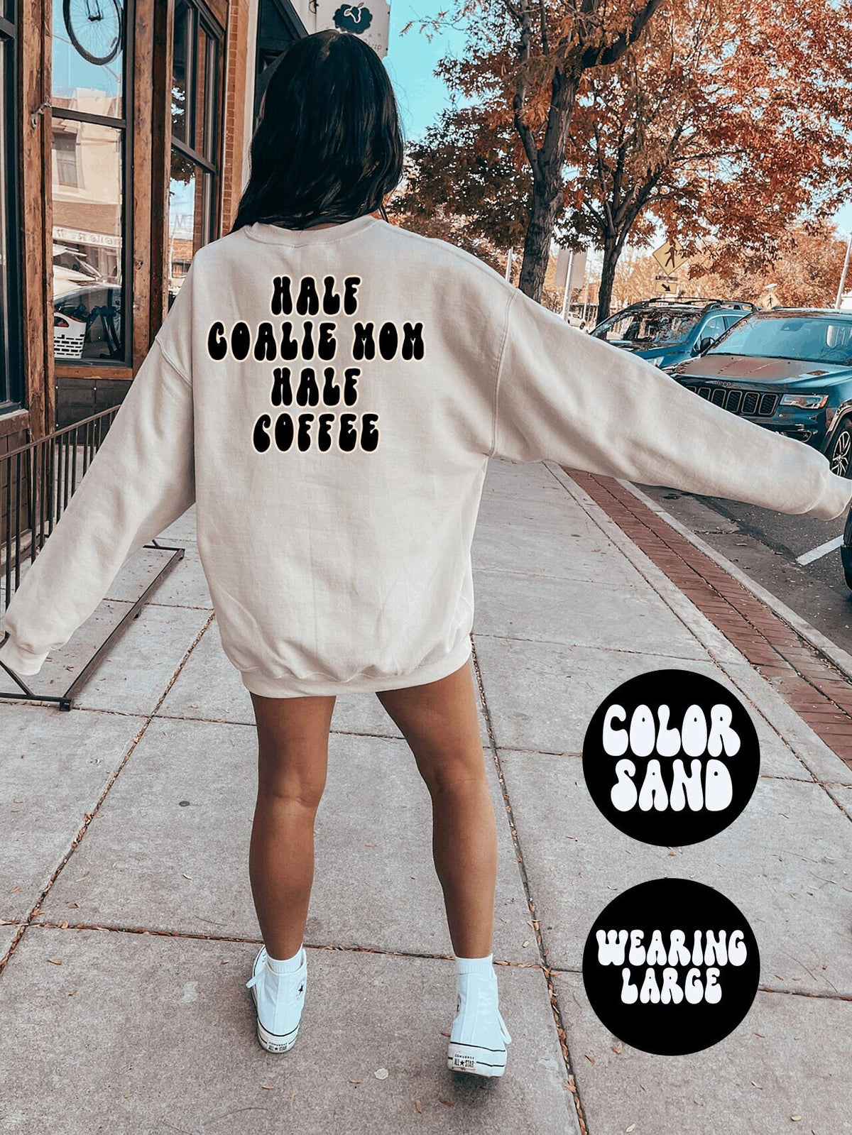 Goalie Mom BACK PRINT Sweatshirt Gifts Crewneck Funny Sweater Shirt Jumper Men Women Him Her Sweatshirt – Fan Favorite · Great Gift For Fans