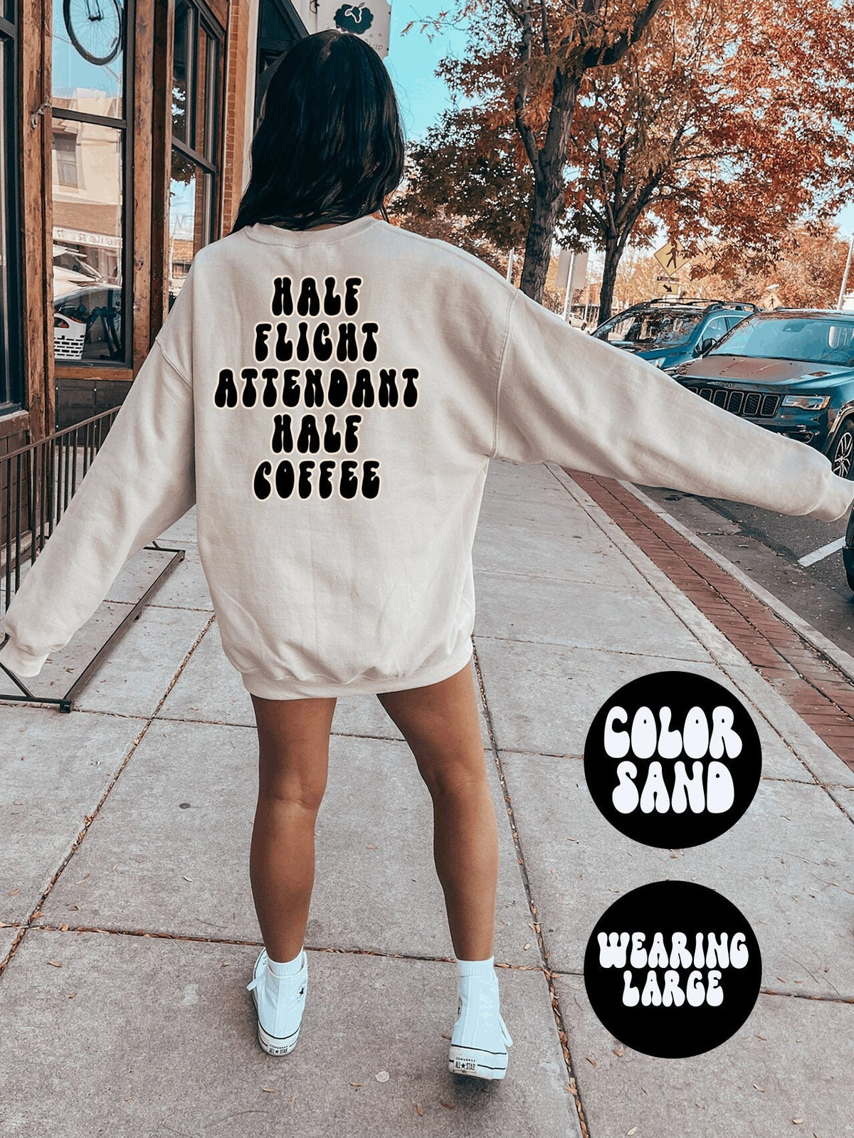 Flight attendant BACK PRINT Sweatshirt Gifts Crewneck Funny Sweater Shirt Jumper Men Women Him Her Sweatshirt – Cozy Vibes · Great Gift For Fans