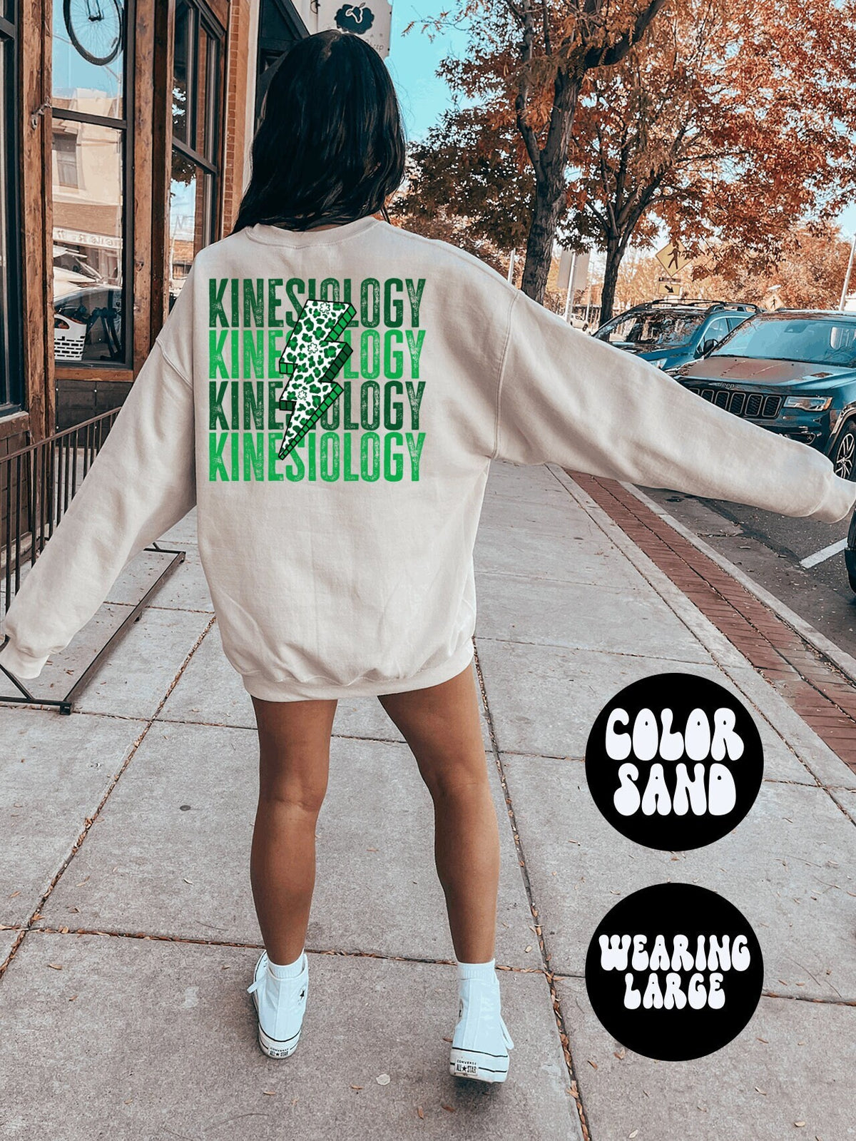 Kinesiology Kinesiologist St Patrick39s Day Patty39s Shamrock BACK PRINT Sweatshirt Gifts Crewneck Funny Sweater Shirt Jumper Men Women Sweatshirt – Feel-Good Design · High-Quality Print