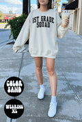 1st Grade Squad First Back To School Teacher Sweatshirt Gifts Crewneck Funny Sweater Shirt Jumper Men Women Him Her Sweatshirt – Cozy Vibes · Perfect For Daily Wear