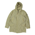 Woolrich Mid Length Mens Beige Padded Winter Coat Vintage High End Outdoors Graphic Tee – Warm & Stylish · Great Gift For Fans