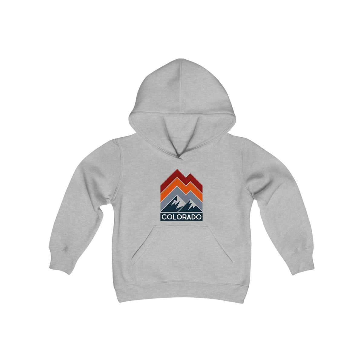 Colorado Youth Hoodie Retro Mountain Colorado Youth Sweatshirt Personalization Available Hoodie – Cozy Vibes · High-Quality Print
