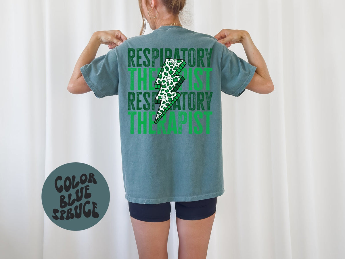 Respiratory Therapist Rt St Patrick39s Day Patty39s Shamrock BACK Print Shirt Gifts COMFORT COLORS Tshirt Crew Neck Tee Crewneck Graphic Tee – Cozy Vibes · Perfect For Daily Wear