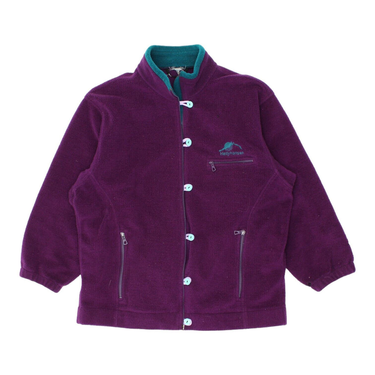 Helly Hansen Mens Purple Button Up Fleece Vintage Designer Activewear Jumper Graphic Tee – Bold Style · Must-Have Style