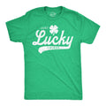 Just Lucky I Guess Shamrock Tshirt Men Funny St Patrick39s Day Shirt Party Shirts Men Ireland Shirts Clover Shenanigans Getting Lit Graphic Tee – Everyday Comfort · Must-Have Style