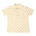 Fata Mens Cream Beige Short Sleeve Patterned Polo Shirt Vintage Designer VTG Graphic Tee – Aesthetic Look · Must-Have Style