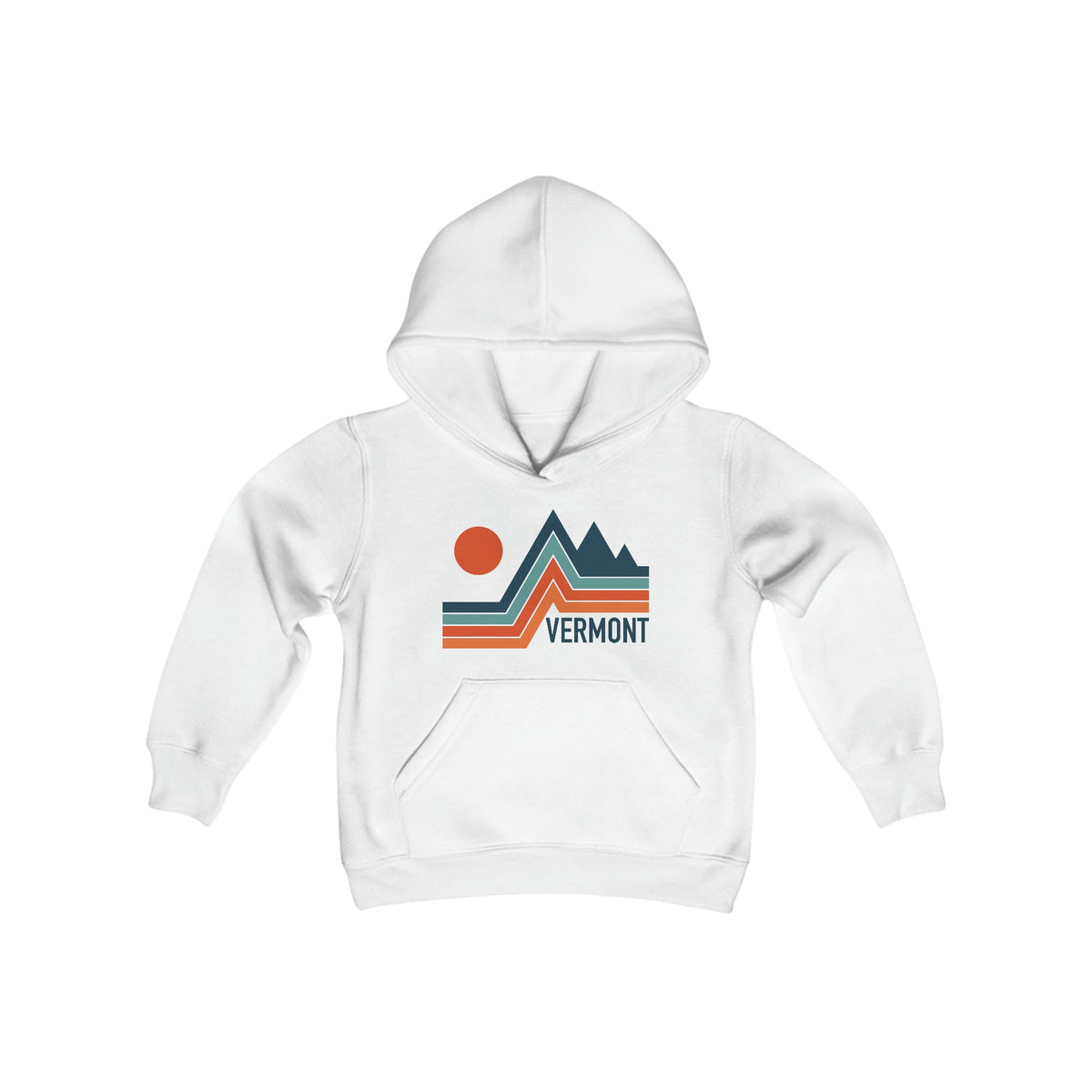 Vermont Youth Hoodie Retro Mountain Vermont Youth Sweatshirt Personalization Available Hoodie – Everyday Comfort · Trending Graphic Apparel