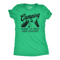 Camping Makes Me Feel Less Murdery Funny Nature Shirt Great Outdoors Wilderness Shirt Mountains Shirt Camping Shirts Camper Gifts Graphic Tee – Soft Feel · High-Quality Print