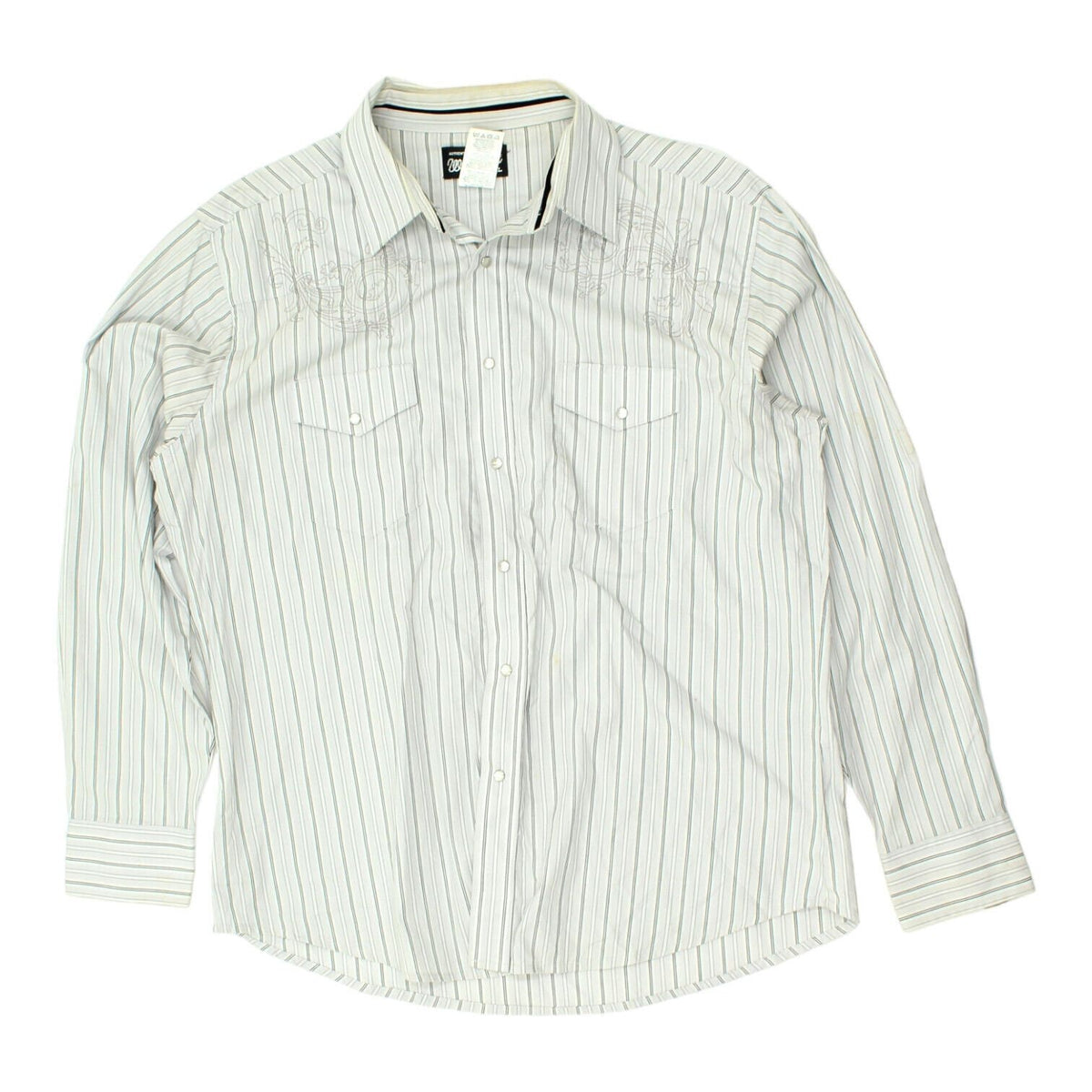 Wrangler Mens Grey Embroided Long Sleeve Shirt Vintage Western Style Designer Graphic Tee – Easygoing Wear · Perfect For Daily Wear