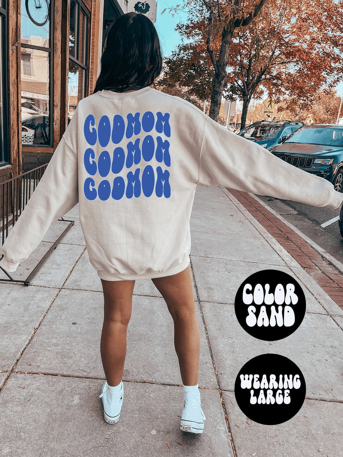 Godmom BACK PRINT Sweatshirt Gifts Crewneck Funny Sweater Shirt Jumper Men Women Him Her Sweatshirt – Premium Graphic · High-Quality Print