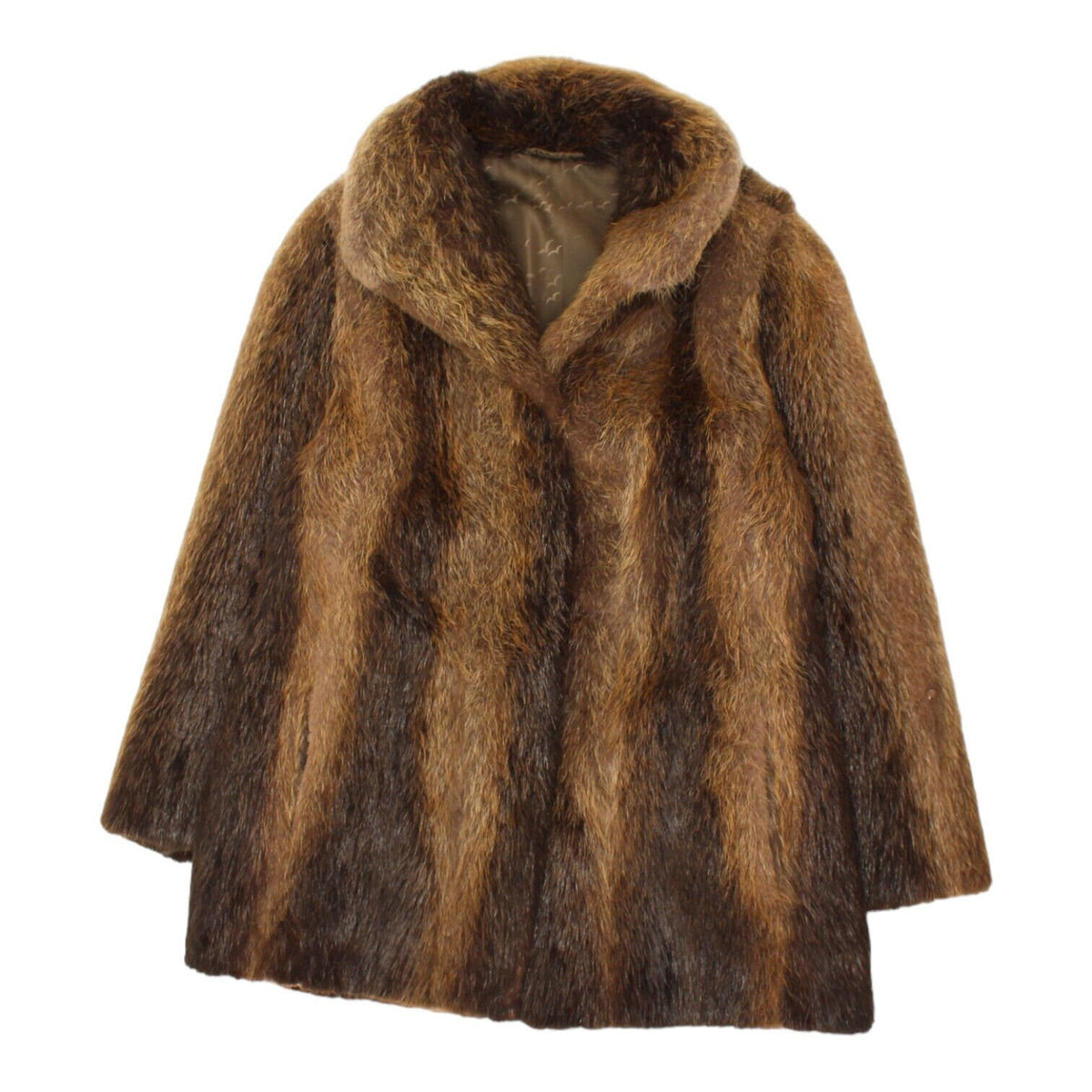 Niefenecker Munchen Womens Brown Fur Overcoat Vintage High End Luxury Coat VTG Graphic Tee – Warm & Stylish · Trending Graphic Apparel