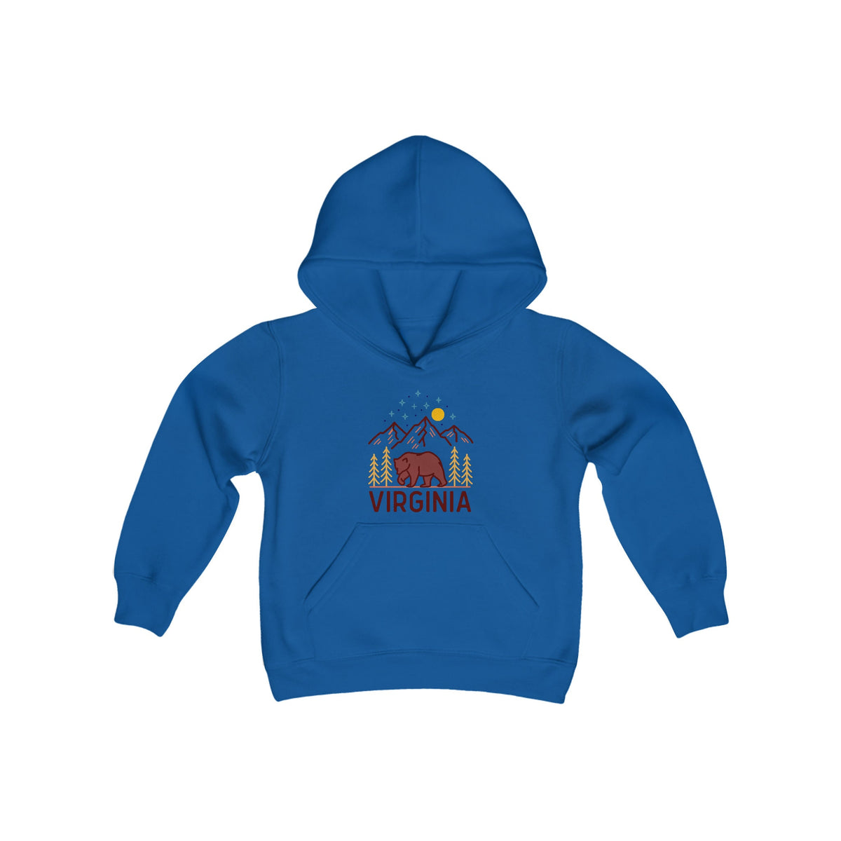 Virginia Youth Hoodie Virginia Bear Youth Sweatshirt Personalization Available Hoodie – Easygoing Wear · Top Pick For Any Outfit
