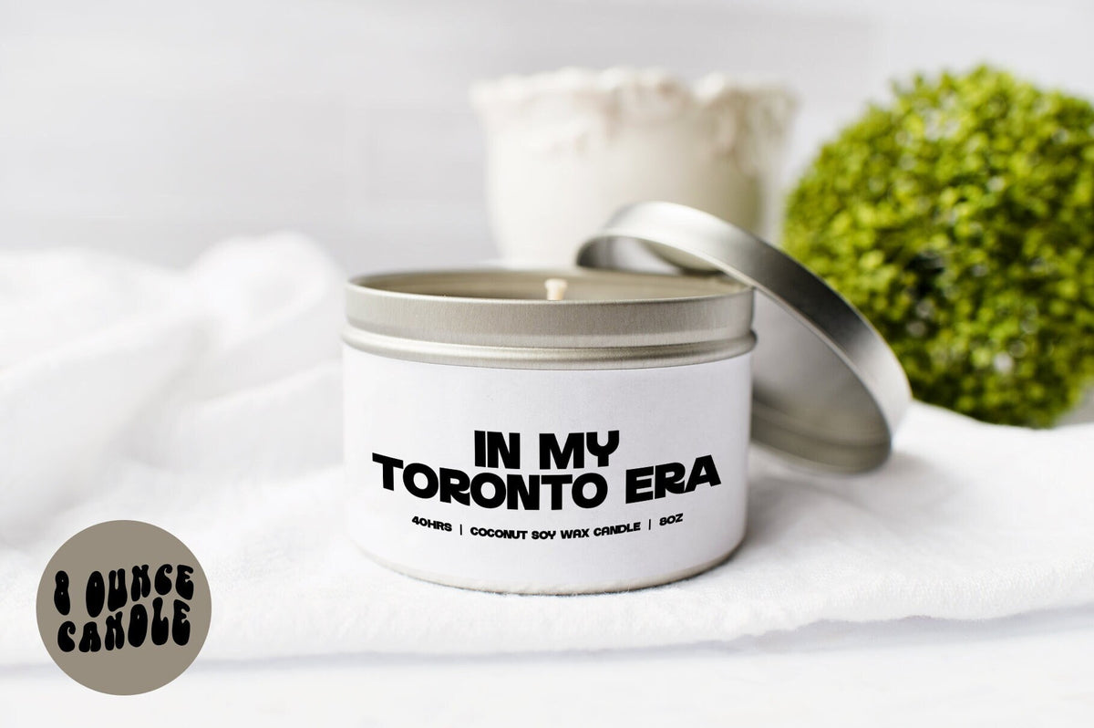 Toronto Canada Era Moving Away Candle Gifts Tin Coconut Soy Wax Scented Aromatherapy Vanilla Coffee Home Office Decor Graphic Tee – Bold Style · High-Quality Print