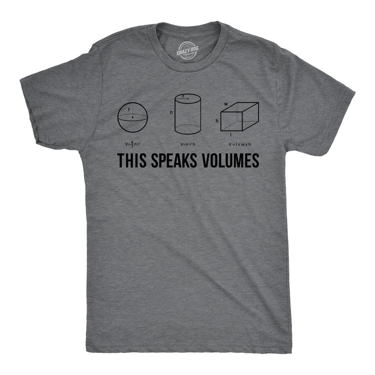 Geeky Shirts Nerdy TShirts This Speaks Volumes Geometry Teacher Maths Shirt Maths Student Shirt Funny Teacher Shirt Math Joke Shirts Graphic Tee – Easygoing Wear · Perfect For Daily Wear
