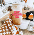 Cancer in Remission Congratulations Cancer Free Glass Tumbler Gifts Reusable Cup For Her Friend Bamboo Lid Straw Iced Coffee Soda Can Graphic Tee – Fan Favorite · Perfect For Daily Wear