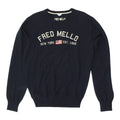 Fred Mello Mens Navy Knit Jumper Vintage High End Designer Sweater VTG Graphic Tee – Premium Graphic · Must-Have Style