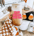 Softball Aunt Glass Tumbler Gifts Reusable Cup For Her Best Friend Bamboo Lid Straw Iced Latte Coffee Soda Can Graphic Tee – Aesthetic Look · High-Quality Print