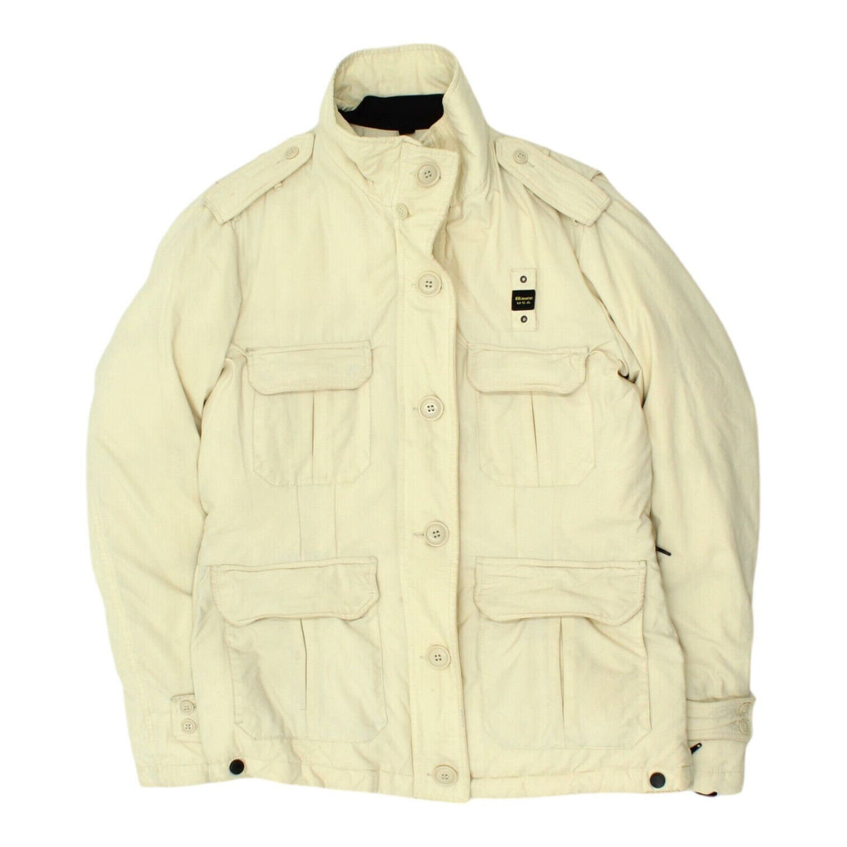 Blauer USA Womens Beige Padded Utility Jacket Vintage High End Designer VTG Graphic Tee – Soft Feel · Perfect For Daily Wear