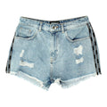Pyrex Womens Blue Distressed Denim Hot Pants Vintage Designer Summer Shorts Graphic Tee – Bold Style · Trending Graphic Apparel