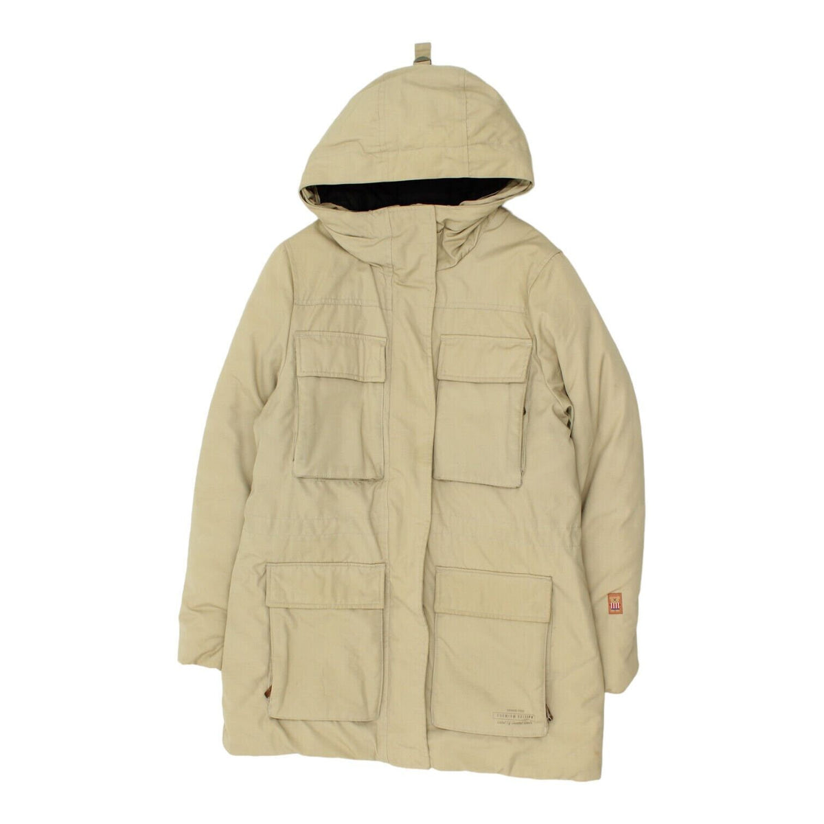 Label Of Graded Goods HM Womens Beige Hooded Padded Coat Vintage Designer VTG Graphic Tee – Cozy Vibes · High-Quality Print