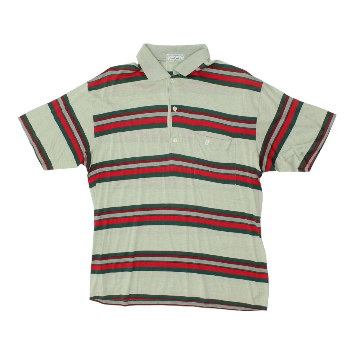 Pierre Cardin Mens Grey Striped Polo Shirt Vintage Designer Sports Casual VTG Graphic Tee – Aesthetic Look · Top Pick For Any Outfit