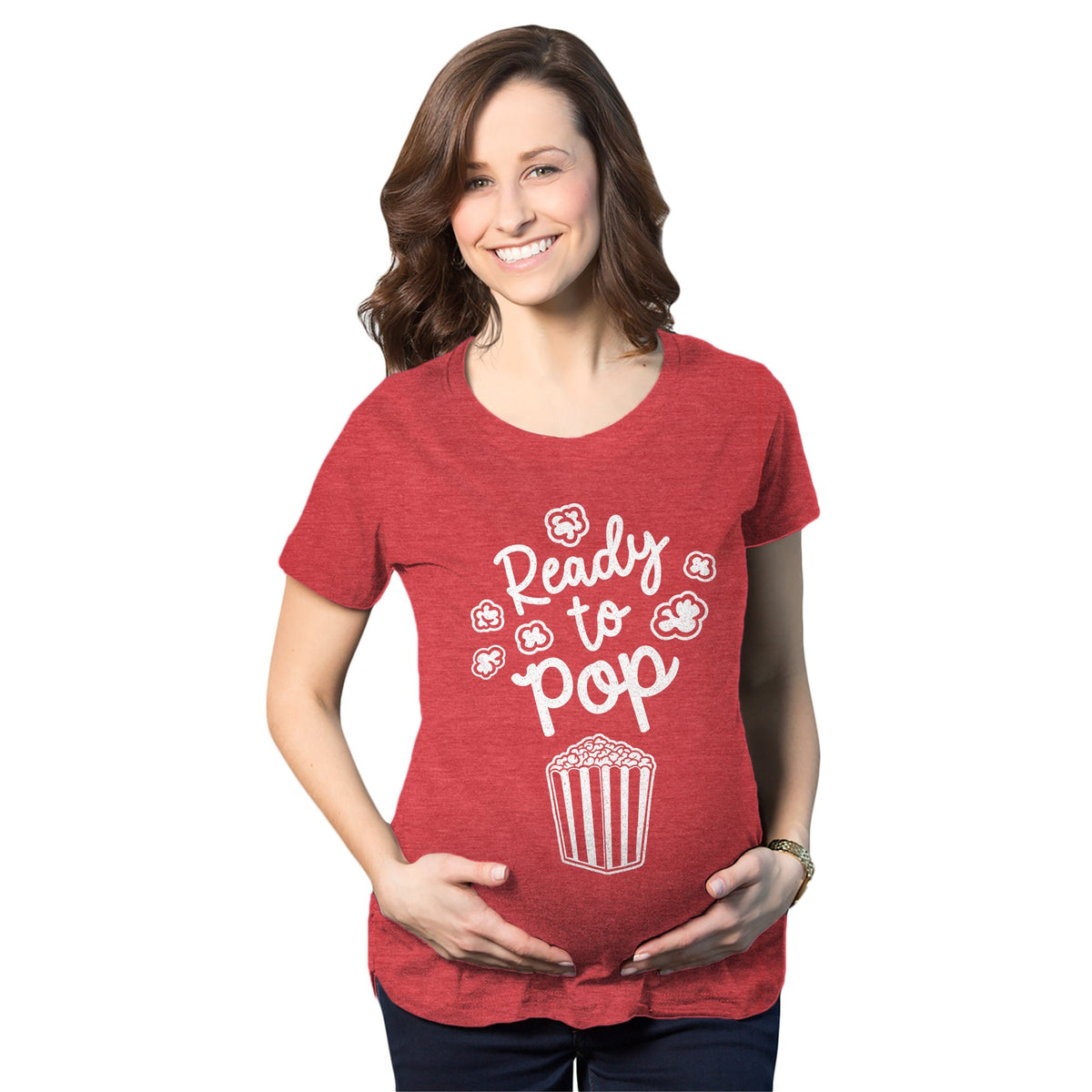 Pregnant T Shirt Funny Maternity Shirt Mom To Be Shirt Funny Pregnancy Gifts Baby Announcement Shirt Ready To Pop Popcorn Shirts Graphic Tee – Cozy Vibes · Must-Have Style
