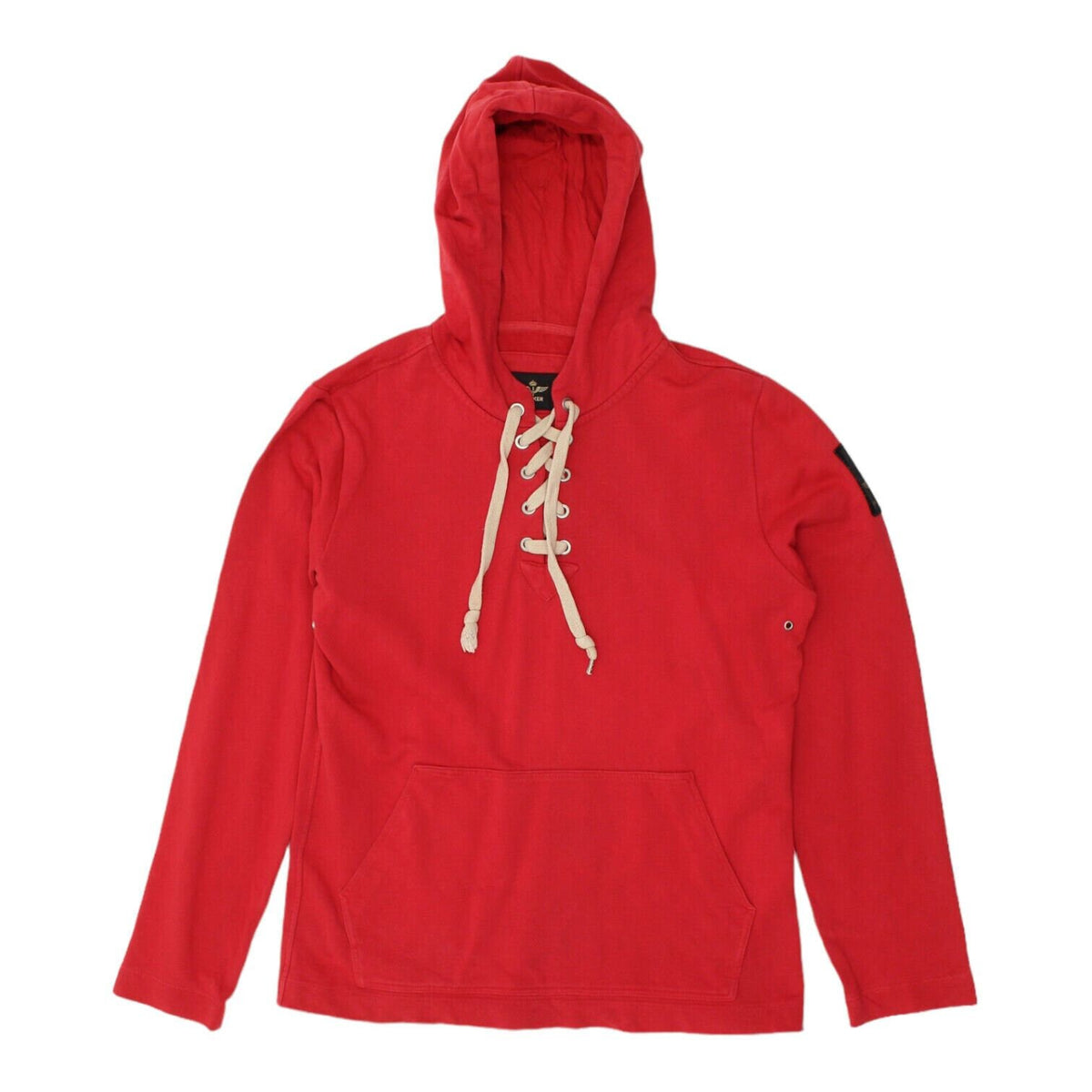 Dekker Mens Red Lace Fastening Pullover Hoodie Vintage Casual Designer Hoody Hoodie – Soft Feel · High-Quality Print
