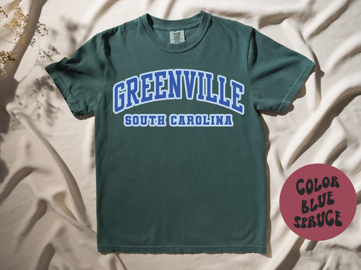 Greenville South Carolina SC Shirt Gifts COMFORT COLORS Tshirt Crew Neck Tee Crewneck Short Sleeve Men Women Graphic Tee – Bold Style · Must-Have Style
