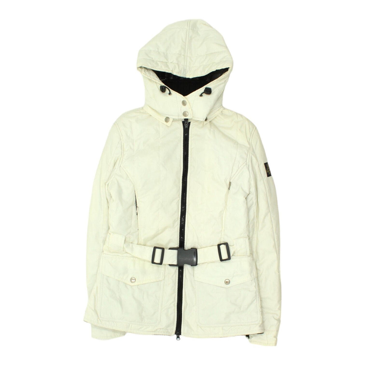 RefrigiWear Womens Off White Padded Hooded Coat Vintage Designer Jacket VTG Graphic Tee – Easygoing Wear · High-Quality Print