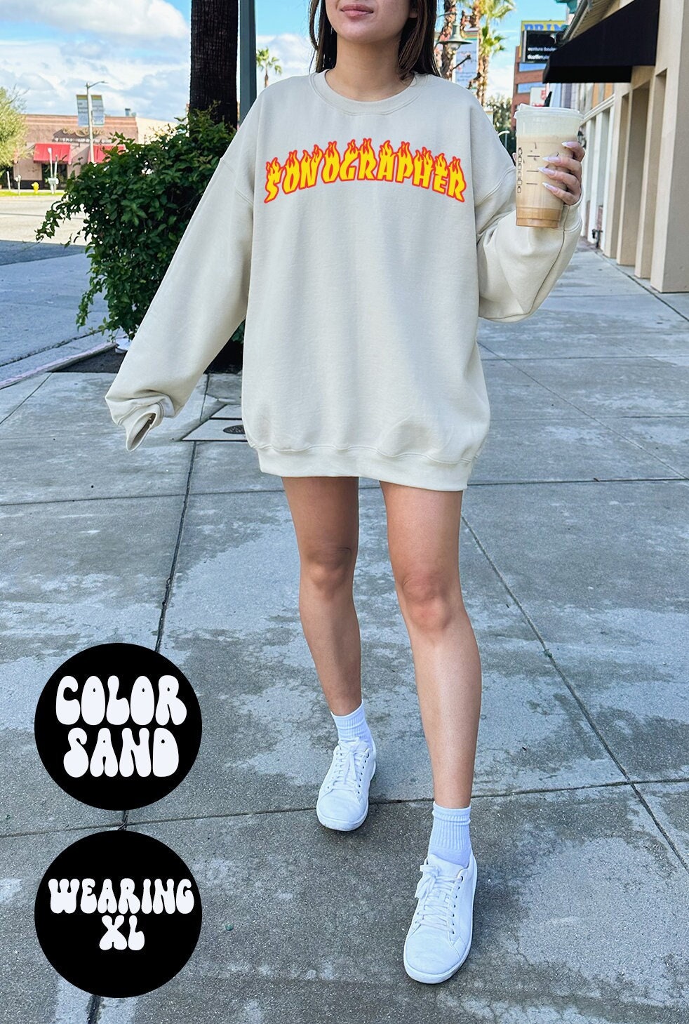 Sonographer Sonography Graduation Sweatshirt Gifts Crewneck Funny Sweater Shirt Jumper Men Women Him Her Sweatshirt – Warm & Stylish · High-Quality Print