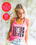 Setter Volleyball Player Tank Top Gifts Racerback Shirt Sleeveless Women39s Tank Top – Warm & Stylish · Great Gift For Fans
