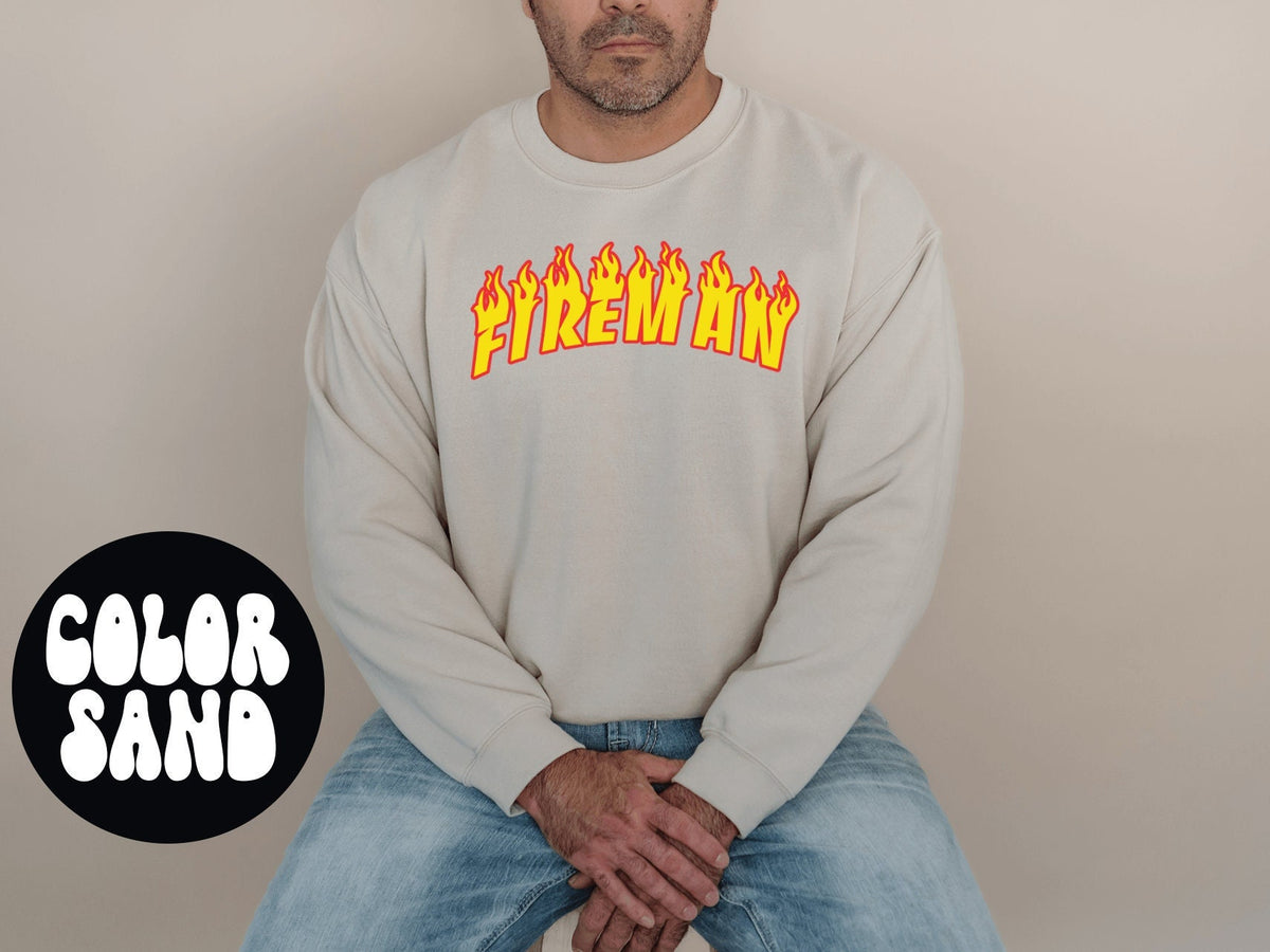 Fireman Firefighter Sweatshirt Gifts Crewneck Funny Sweater Shirt Jumper Men Women Him Her Sweatshirt – Bold Style · Top Pick For Any Outfit