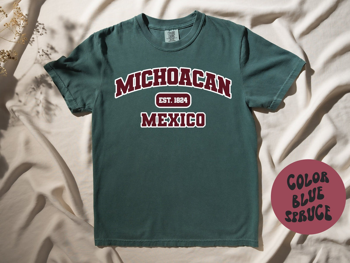 Michoacan Mexico Shirt Gifts COMFORT COLORS Tshirt Crew Neck Tee Crewneck Short Sleeve Men Women Graphic Tee – Cozy Vibes · Great Gift For Fans