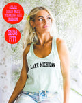 Lake Michigan Tank Top Gifts Racerback Shirt Sleeveless Women39s Tank Top – Aesthetic Look · Perfect For Daily Wear