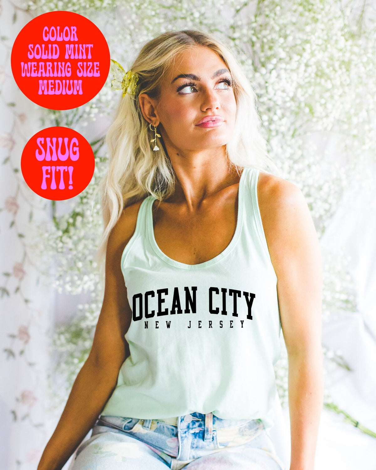 Ocean City New Jersey Tank Top Gifts Racerback Shirt Sleeveless Women39s Tank Top – Easygoing Wear · High-Quality Print